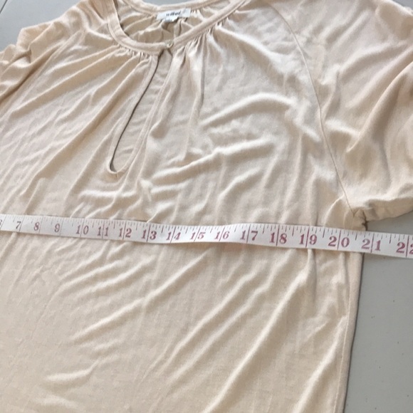 Aritzia Wilfred peach oversized keyhole front short sleeve shirt S - Picture 8 of 9